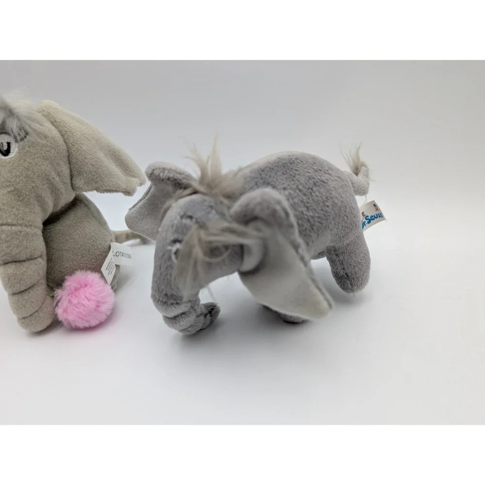 Manhattan Toys Dr Seuss Horton Elephant Mini Puppet 5 Inch 2008 Plush Lot‎